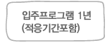 입주프로그램1년(적응기간포함)